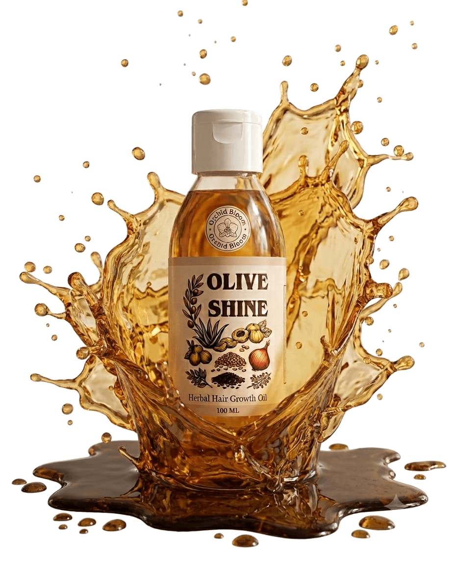 Orchid Bloom Olive Shine — Herbal Hair Growth Oil, 100ml